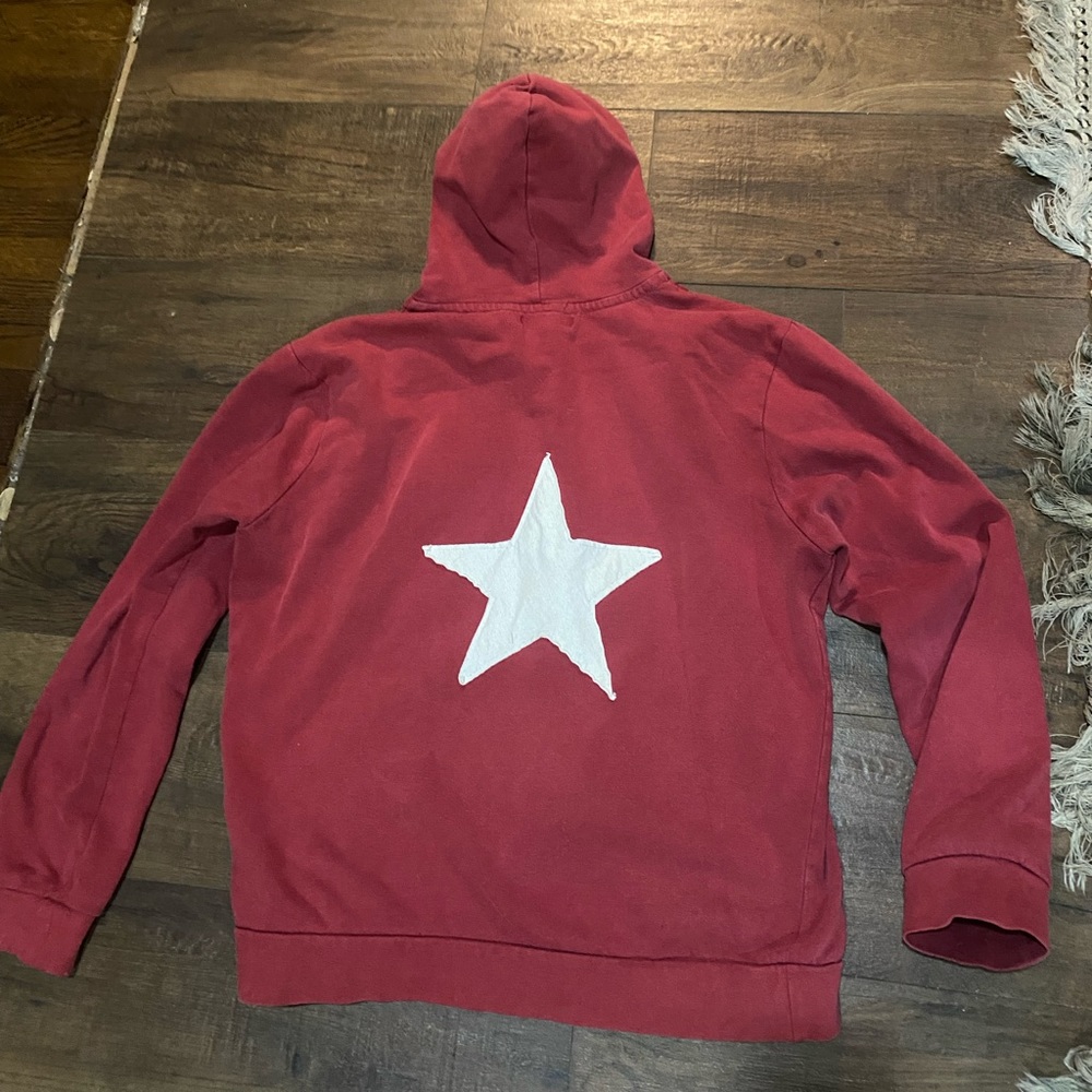 Y2K Bdg Red Zipup Hoodie